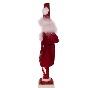 Kurt Adler 20-Inch Hollywood Red Skinny Nutcracker With Wreath