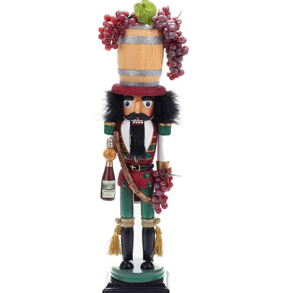 Kurt Adler 18.9-Inch Hollywood Wine Barrel Hat Nutcracker