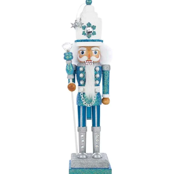 Kurt Adler 17-Inch Hollywood Turquoise/White Nutcracker