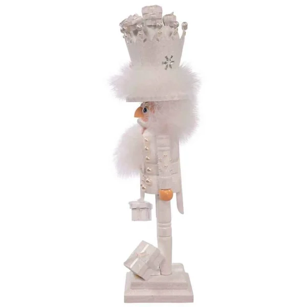 Kurt Adler 18-Inch Hollywood White King Nutcracker With Gifts