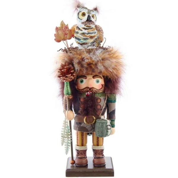 Kurt Adler 16-Inch Hollywood Woodsman Nutcracker With Owl Hat