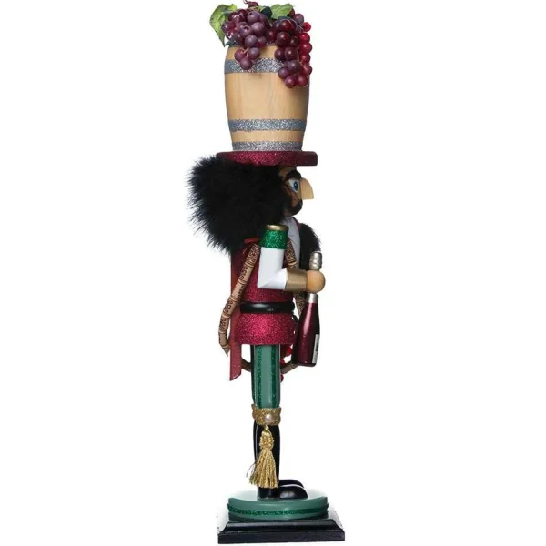Kurt Adler 18.9-Inch Hollywood Wine Barrel Hat Nutcracker
