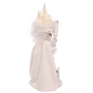 Kurt Adler 15-Inch Hollywood White Winter Led Hat Nutcracker
