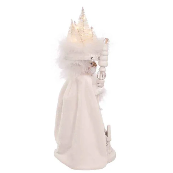Kurt Adler 15-Inch Hollywood White Winter Led Hat Nutcracker
