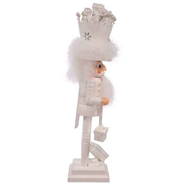 Kurt Adler 18-Inch Hollywood White King Nutcracker With Gifts