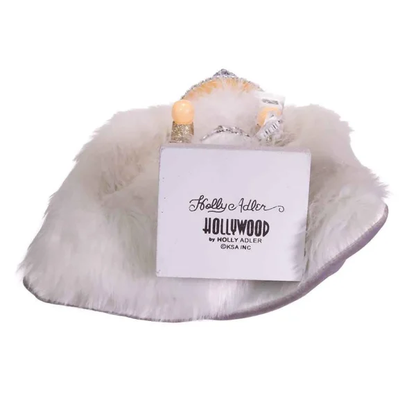 Kurt Adler 18-Inch Hollywood White Fur King Nutcracker