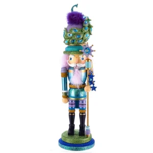 Kurt Adler 17.5-Inch Hollywood™ Peacock Hat Nutcracker