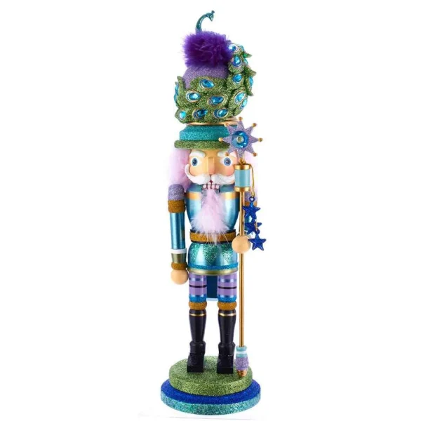 Kurt Adler 17.5-Inch Hollywood™ Peacock Hat Nutcracker