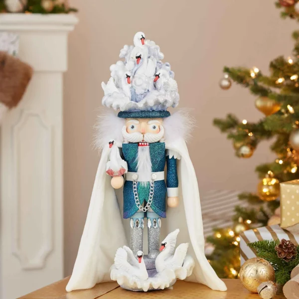 Kurt Adler 18-Inch Hollywood 7 Swans Swimming Nutcracker