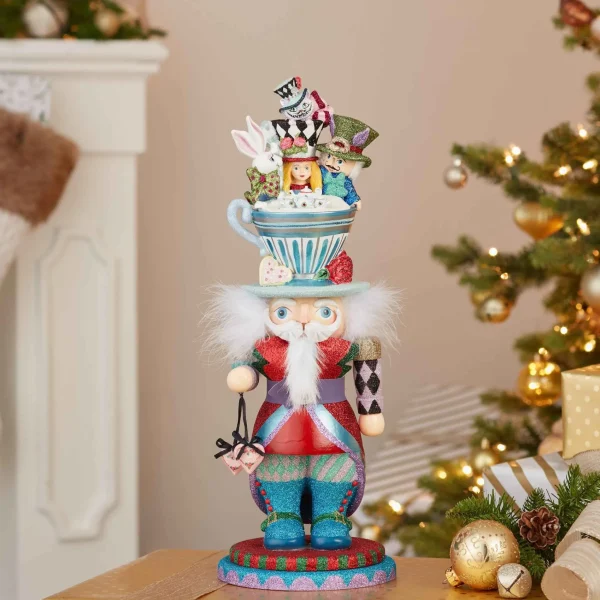 Kurt Adler 18-Inch Hollywood Alice Teacup Hat Nutcracker