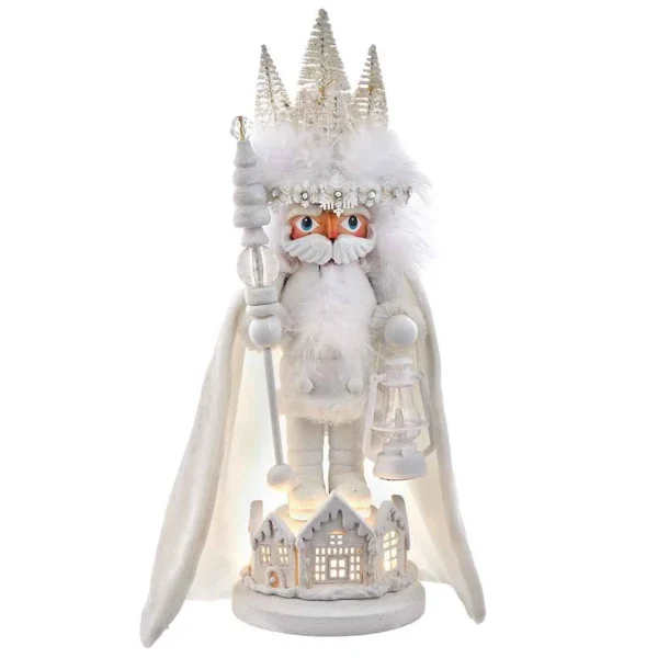 Kurt Adler 15-Inch Hollywood White Winter Led Hat Nutcracker