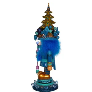 Kurt Adler 18-Inch Hollywood Blue With Tree Nutcracker