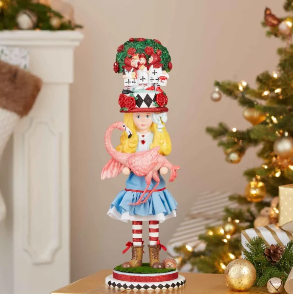 Kurt Adler 19-Inch Hollywood Alice With Flamingo Nutcracker