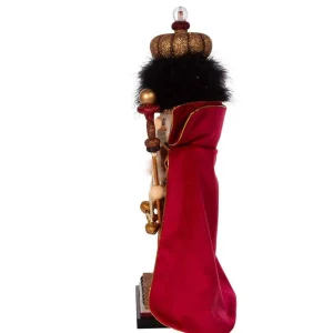 Kurt Adler 18-Inch Hollywood Burgundy King Nutcracker