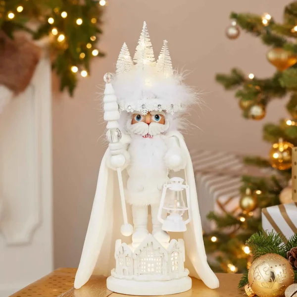 Kurt Adler 15-Inch Hollywood White Winter Led Hat Nutcracker