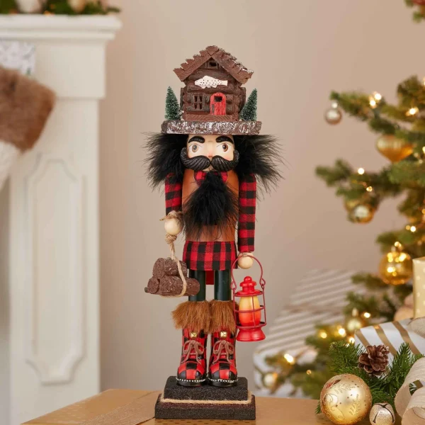 Kurt Adler 18-Inch Hollywood Lodge Nutcracker With Cabin Hat