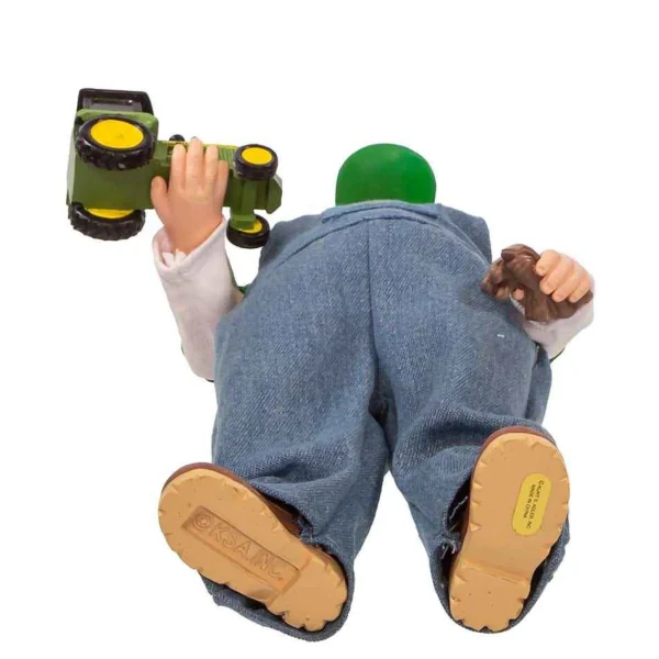Kurt Adler 10-Inch John Deere Fabric Mache Farmer Santa