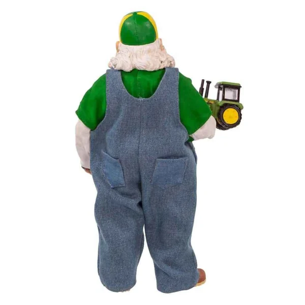 Kurt Adler 10-Inch John Deere Fabric Mache Farmer Santa