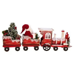 Kurt Adler 30.5-Inch Kringle Klaus Santa On Train