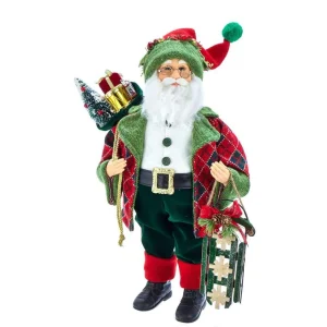 Kurt Adler 18-Inch Kringle Klaus Red And Green Santa And Gifts
