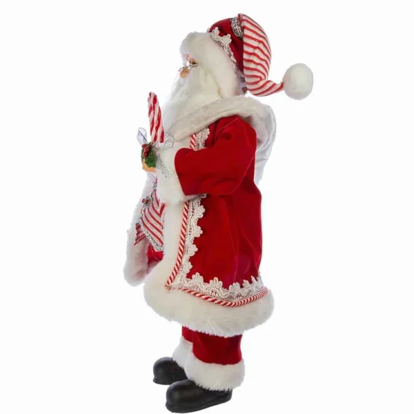Kurt Adler 17.5-Inch Kringle Klaus Peppermint Santa