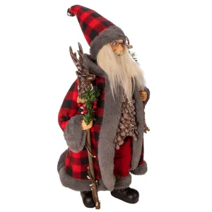Kurt Adler 18-Inch Kringle Klaus Red And Gray Santa