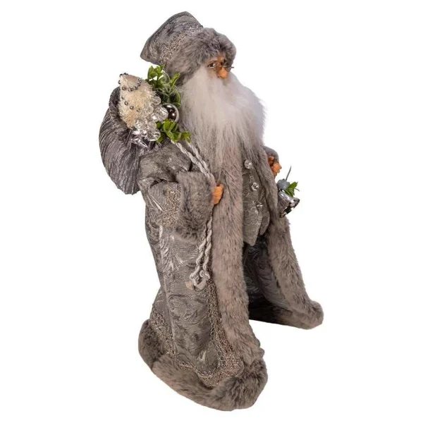 Kurt Adler 18-Inch Kringle Klaus Silver Santa