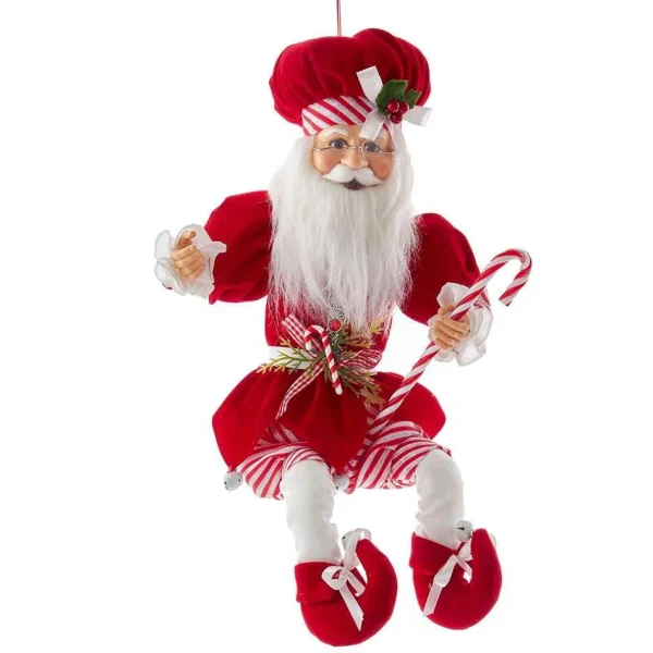 Kurt Adler 17-Inch Kringle Klaus Peppermint Chef Santa