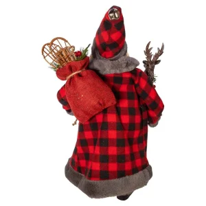 Kurt Adler 18-Inch Kringle Klaus Red And Gray Santa