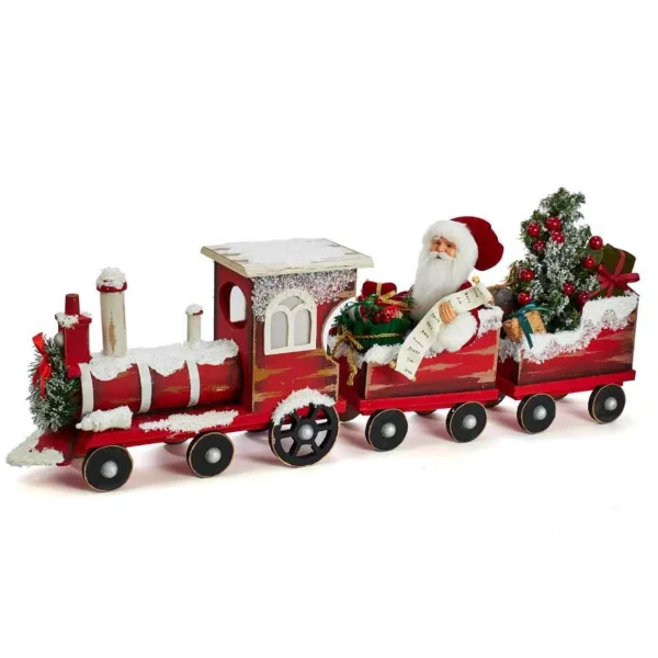 Kurt Adler 30.5-Inch Kringle Klaus Santa On Train