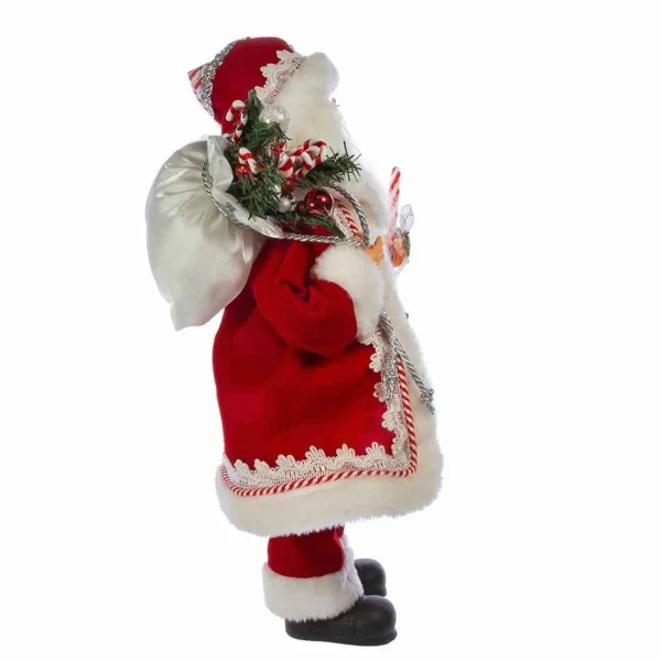 Kurt Adler 17.5-Inch Kringle Klaus Peppermint Santa