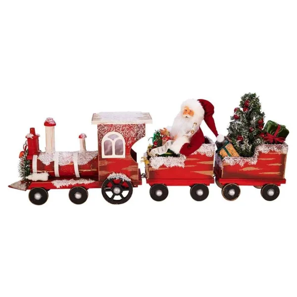 Kurt Adler 30.5-Inch Kringle Klaus Santa On Train