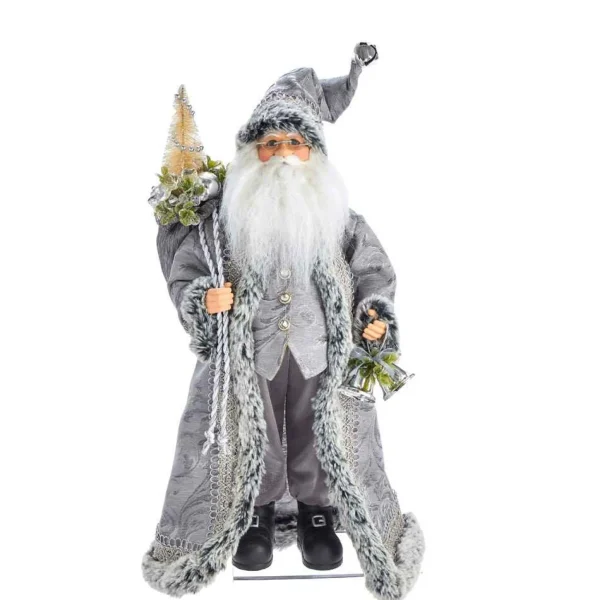 Kurt Adler 18-Inch Kringle Klaus Silver Santa