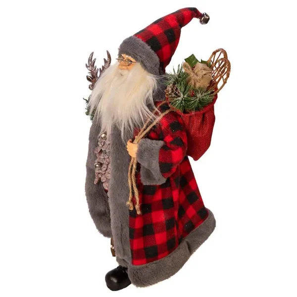 Kurt Adler 18-Inch Kringle Klaus Red And Gray Santa