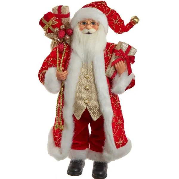 Kurt Adler 17-Inch Kringle Klaus Red Santa With Gifts