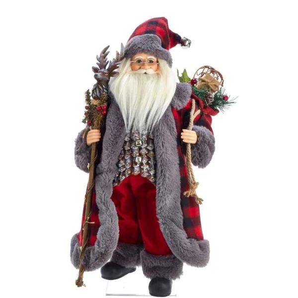 Kurt Adler 18-Inch Kringle Klaus Red And Gray Santa