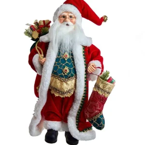 Kurt Adler 17-Inch Kringle Klaus Fancy Santa With Stocking
