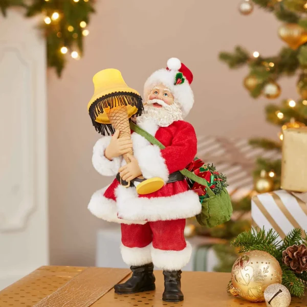Kurt Adler 10-Inch Leg Lamp Fabriche Santa With Light