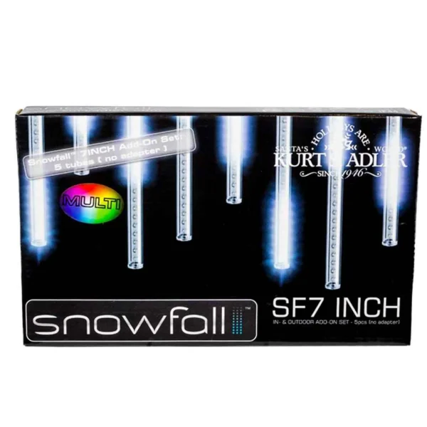 Kurt Adler 7-Inch 5-Light Multi Snowfall Outdoor Add-On Light Set