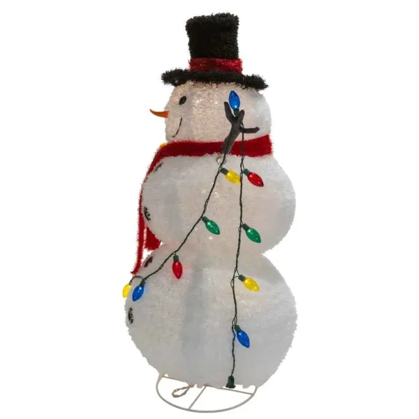 Kurt Adler 48-Inch Lighted Collapsible Snowman