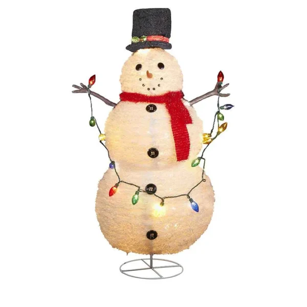 Kurt Adler 48-Inch Lighted Collapsible Snowman