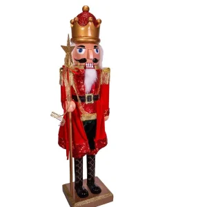 Kurt Adler 32-Inch Plastic Red And Gold King Nutcracker
