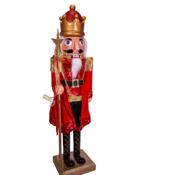 Kurt Adler 32-Inch Plastic Red And Gold King Nutcracker