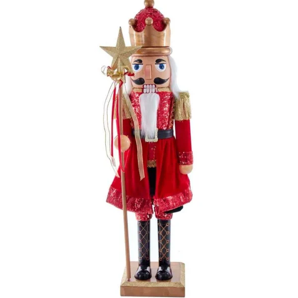 Kurt Adler 32-Inch Plastic Red And Gold King Nutcracker