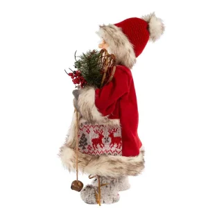 Kurt Adler 18-Inch Red And White Santa With Gift Box And Bells