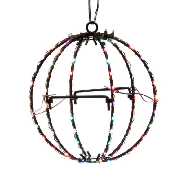 Kurt Adler 6-Inch Rgb Led Foldable Metal Sphere