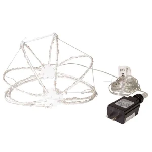 Kurt Adler 8-Inch Rgb Superbright Led Clear Wire Foldable Metal Sphere