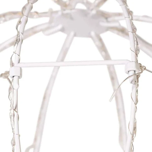 Kurt Adler 8-Inch Rgb Superbright Led Clear Wire Foldable Metal Sphere