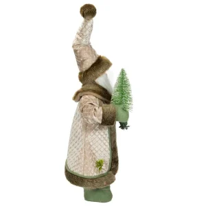 Kurt Adler 18-Inch Sage And Neutral Santa Table Piece