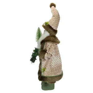Kurt Adler 18-Inch Sage And Neutral Santa Table Piece